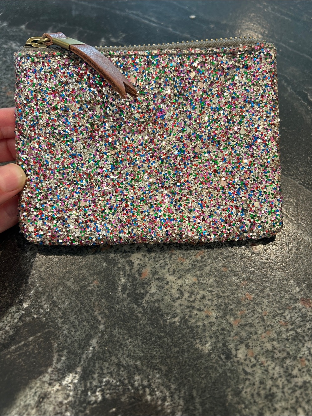 Madewell  Zip Pouch - Multicolor Sparkle